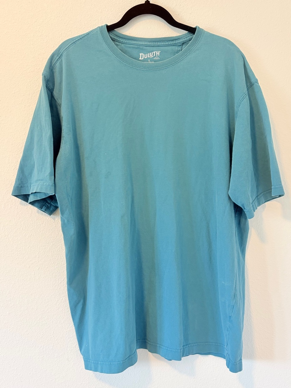 Duluth Trading Co Short Sleeve T Shirt Men’s Large Teal Blue Relaxed Fit
